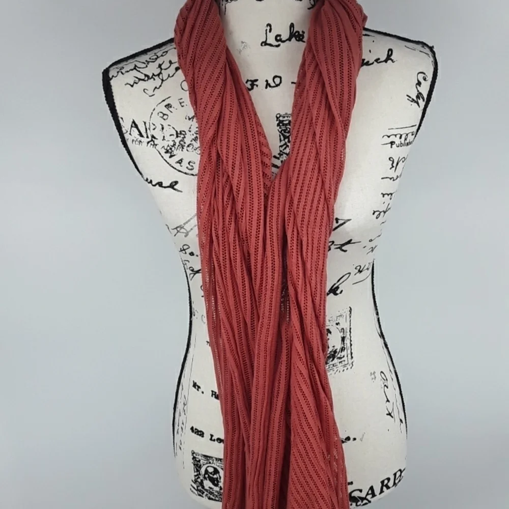 A NEW DAY Light Red Scarf Drape Wrap One Size Knit Scarf Womens OS - Picture 1 of 8